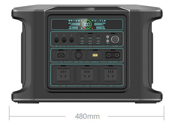 Station d'alimentation en courant alternatif bidirectionnelle portable de capacité de batterie de 2160Wh avec 15 sorties