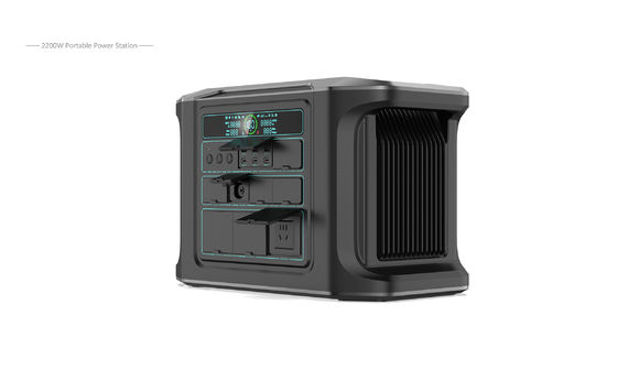 Station électrique portable renouvelable 2200W LiFePO4 batterie stockage d'énergie extérieur