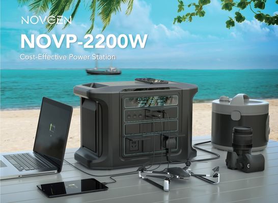 Station électrique portable renouvelable multifonctionnelle avec une capacité de batterie de 2160Wh